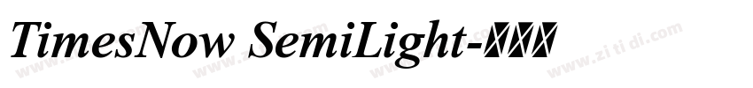 TimesNow SemiLight字体转换